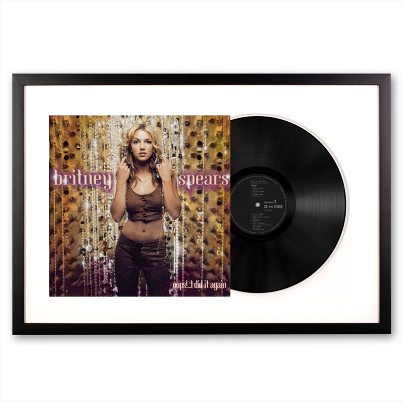 Framed Britney Spears Oops! I Did It Again Vinyl Album Art | Homewares