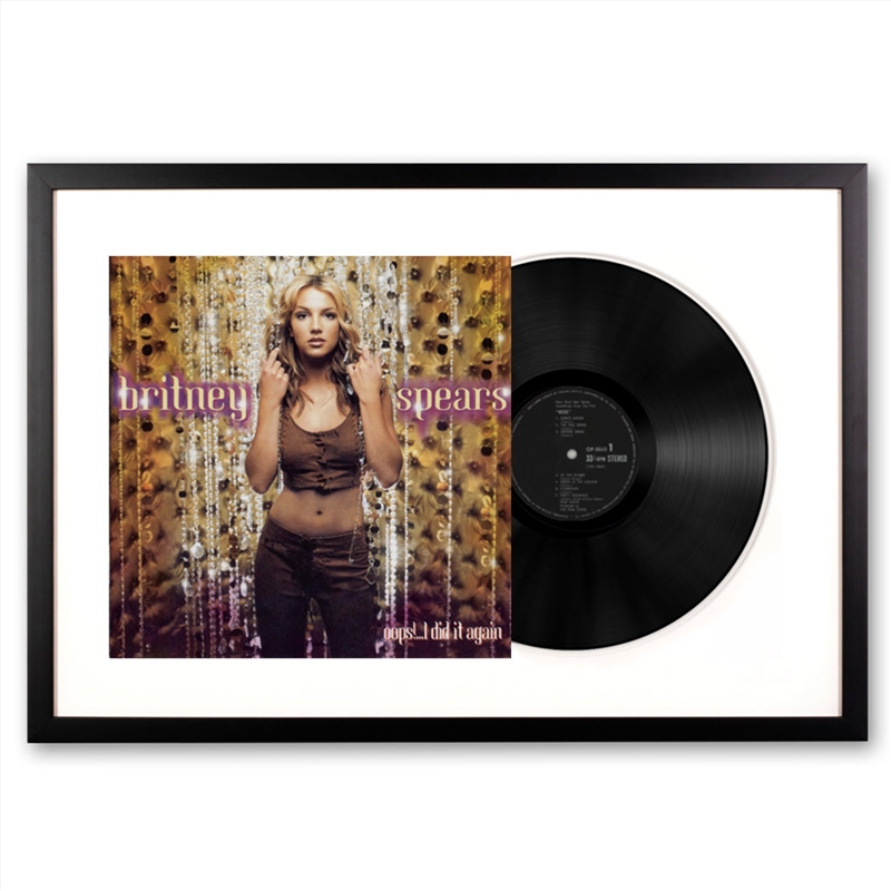 Framed Britney Spears Oops! I Did It Again Vinyl Album Art/Product Detail/Decor