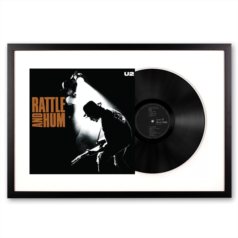 Framed U2 Rattle and Hum - Vinyl Album Art | Homewares