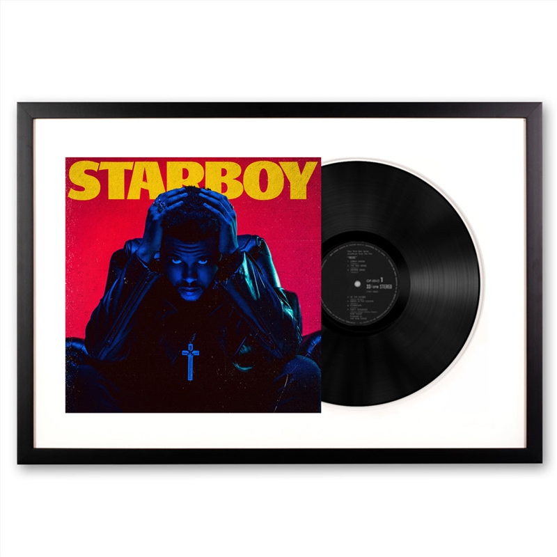 Framed The Weeknd Starboy - Double Vinyl Album Art/Product Detail/Decor