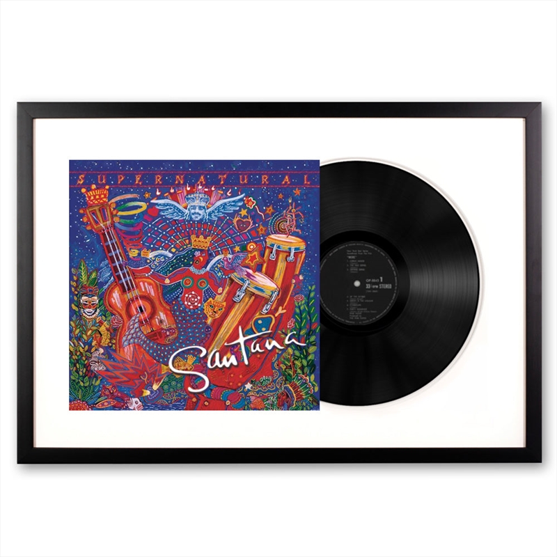 Framed Santana Supernatural Vinyl Album Art | Homewares