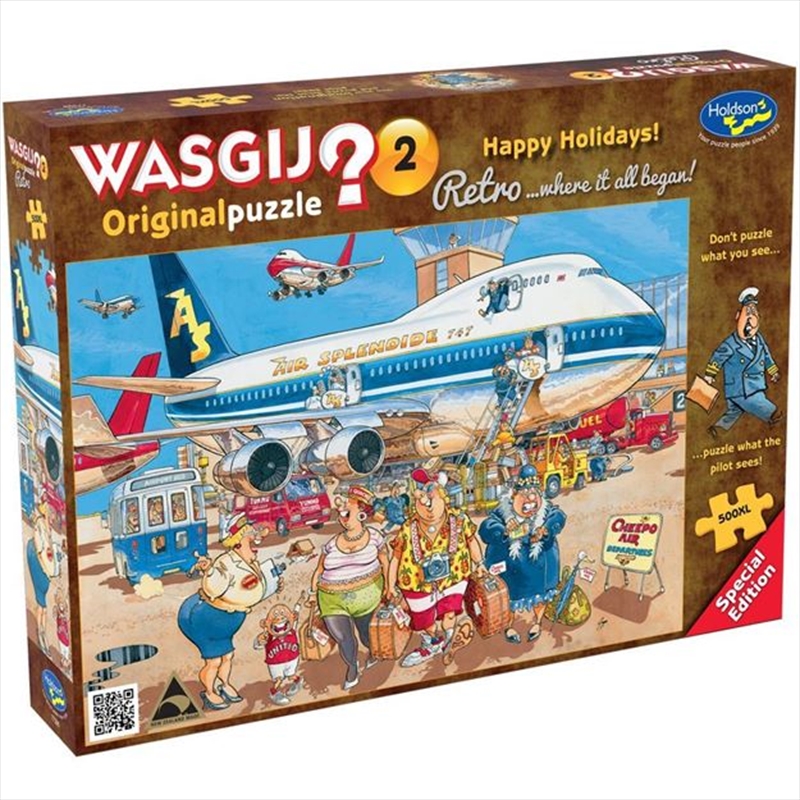 Wasgij 500 Piece XL Puzzle - Original Retro Happy Holidays/Product Detail/Jigsaw Puzzles
