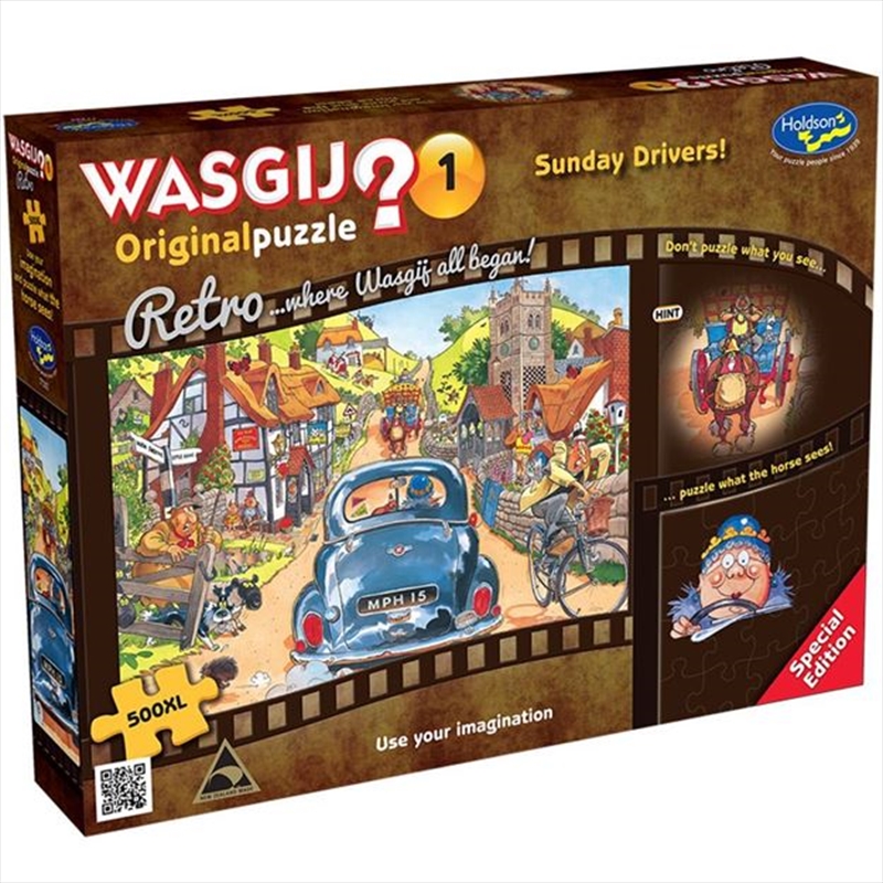Wasgij 500 Piece XL Puzzle - Original Retro Sunday Drivers/Product Detail/Jigsaw Puzzles