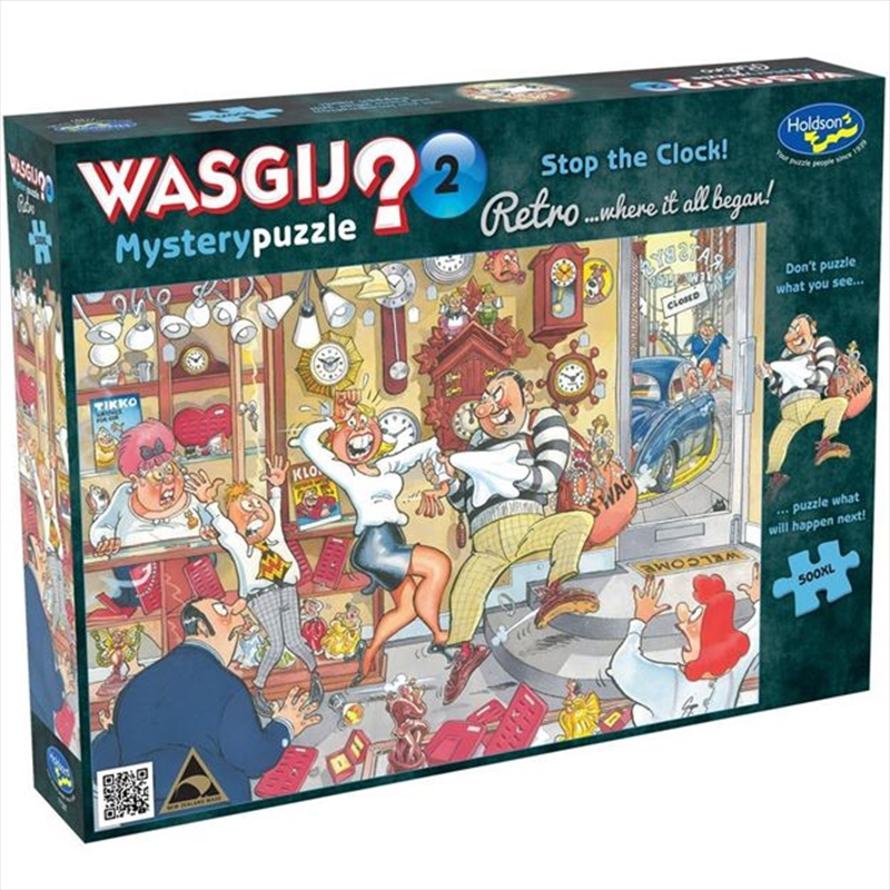 Wasgij 500 Piece XL Puzzle - Mystery Retro Stop The Clock/Product Detail/Jigsaw Puzzles