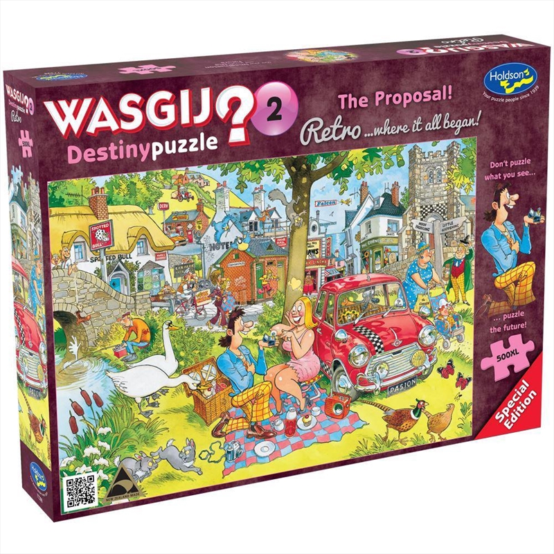 Wasgij 500 Piece XL Puzzle - Destiny Retro The Proposal/Product Detail/Jigsaw Puzzles