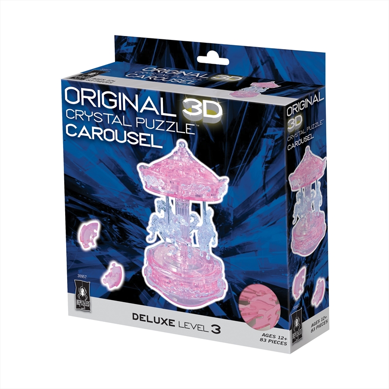 Pink Carousel 3D Crystal Puzzle/Product Detail/Jigsaw Puzzles