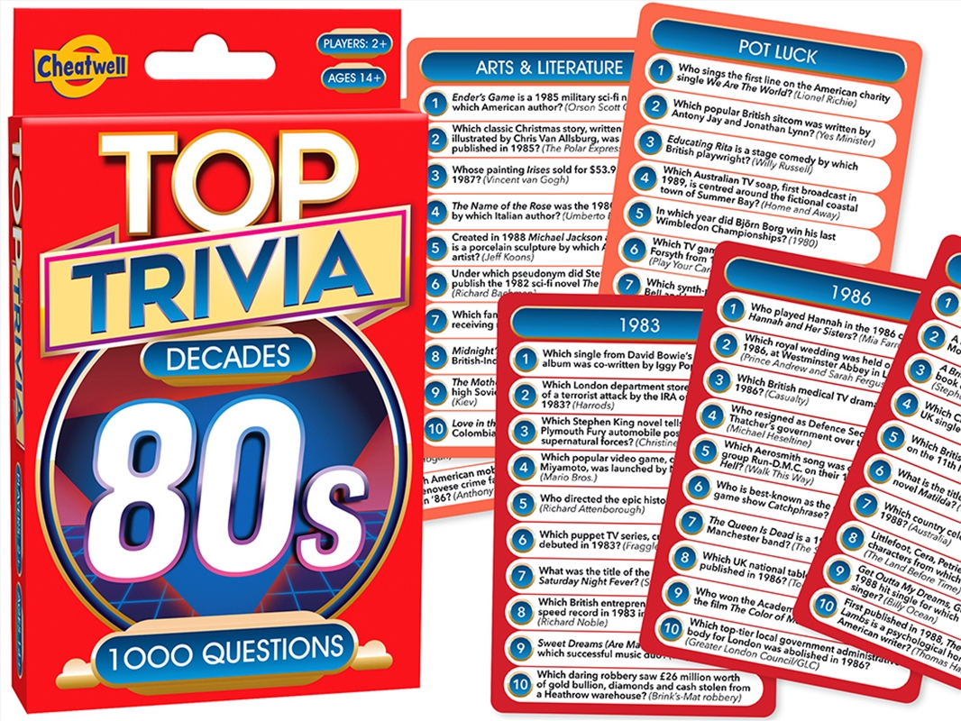Top Trivia Decades - 80's/Product Detail/Card Games