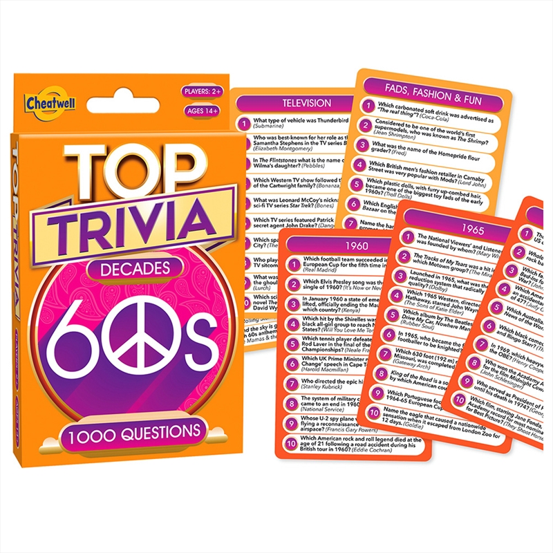 Top Trivia Decades - 60's/Product Detail/Card Games