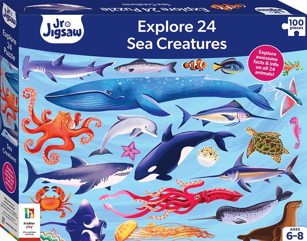 Junior Jigsaw Explore 24: Sea Creatures 100 Piece Puzzle/Product Detail/Education and Kids