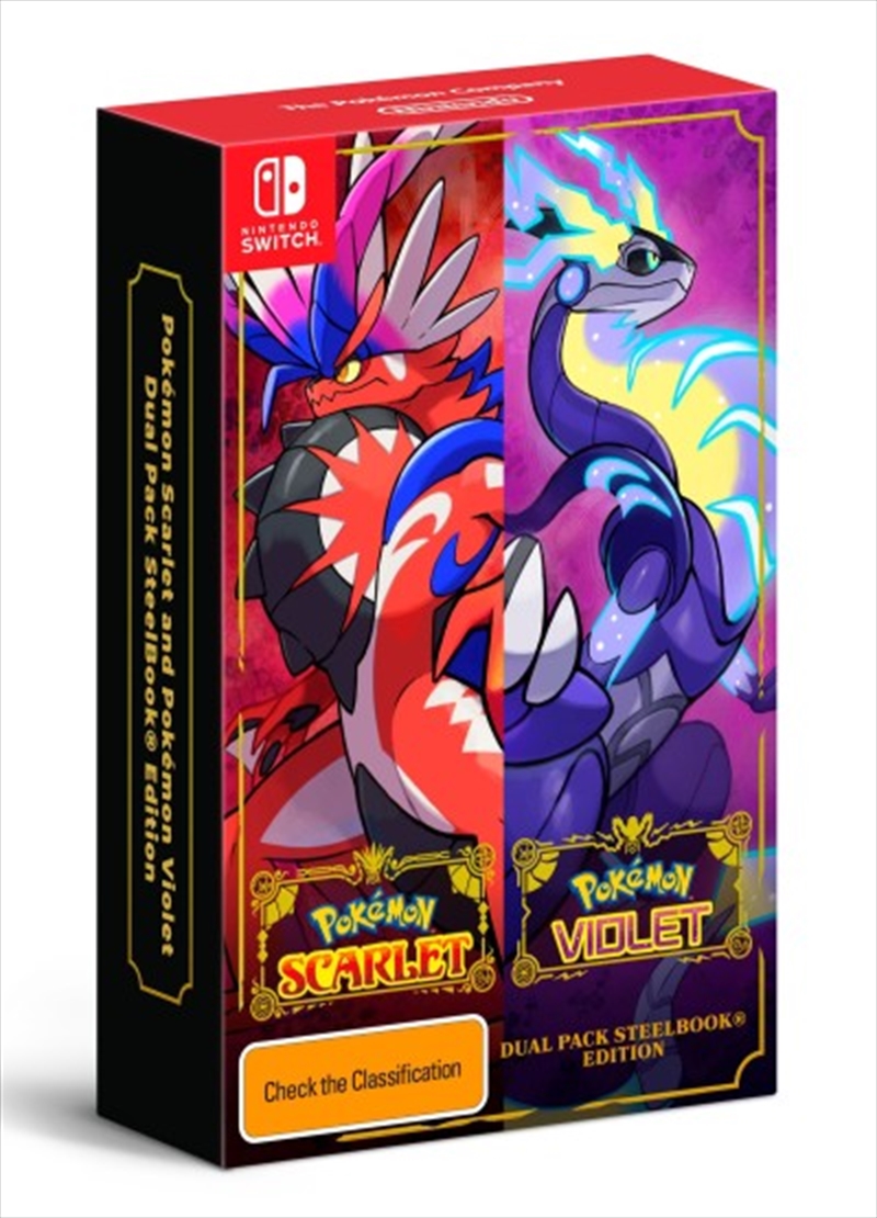 Pokemon Scarlet and Pokemon Violet Dual Pack Steelbook Edition | Nintendo Switch