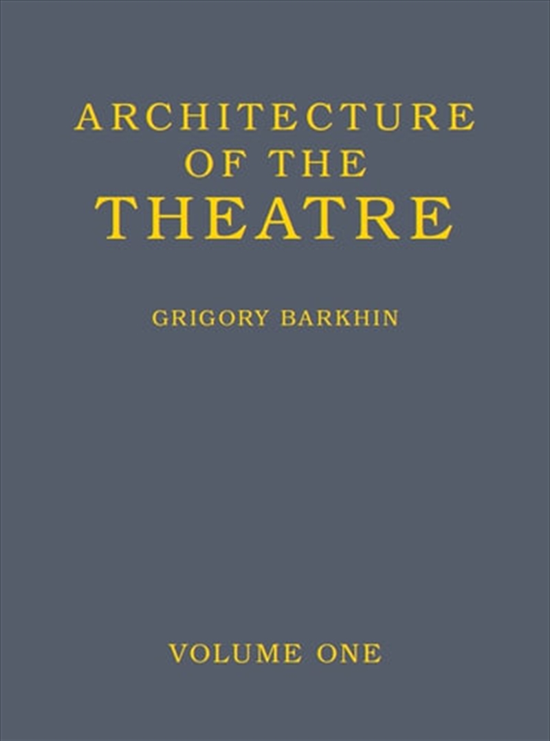 Architecture Of The Theatre Volume-1/Product Detail/History