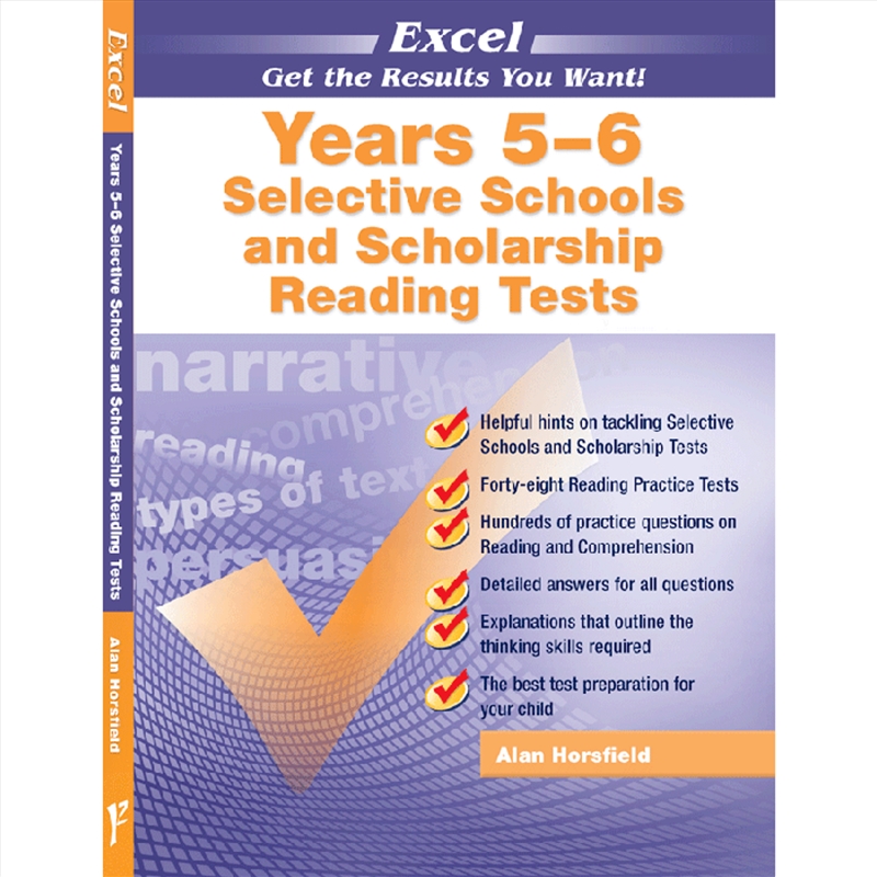 Excel Selective Schools and Scholarships Reading Tests Years 5-6/Product Detail/Reading
