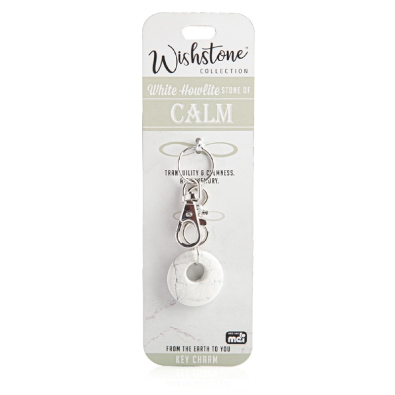 Wishstone Collection White Howlite Key Charm/Product Detail/Keyrings