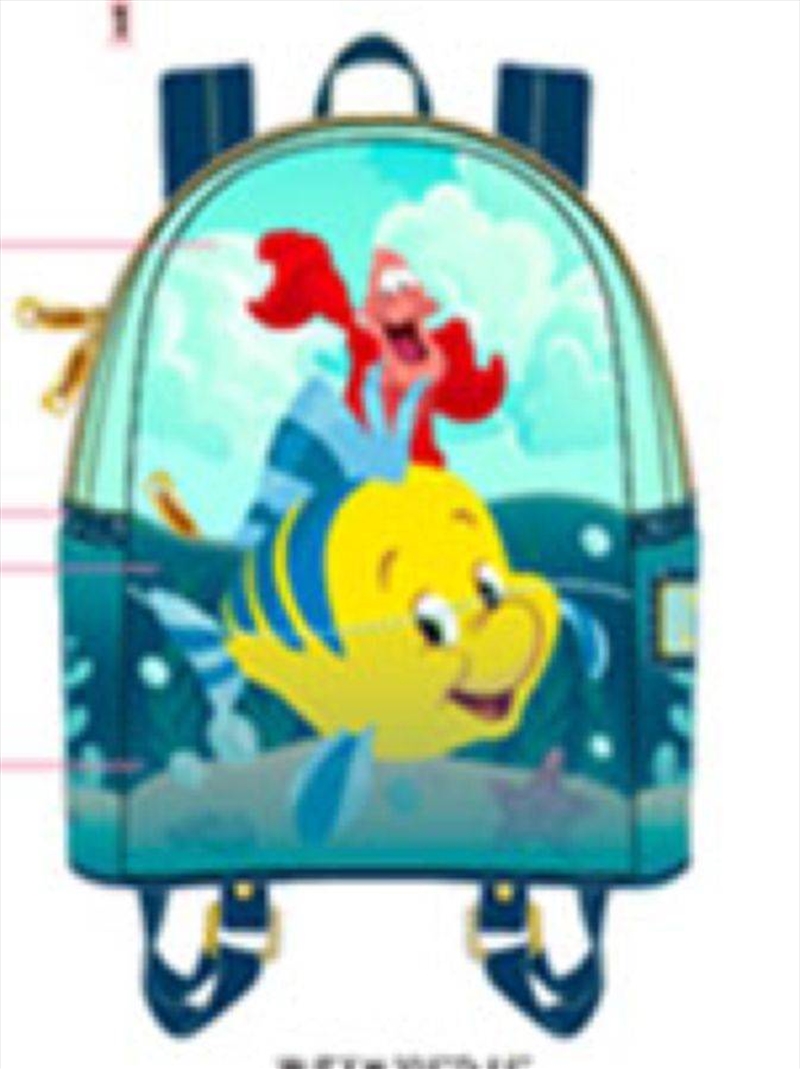Loungefly Little Mermaid (1989) - Flounder and Sebastian Backpack/Product Detail/Bags
