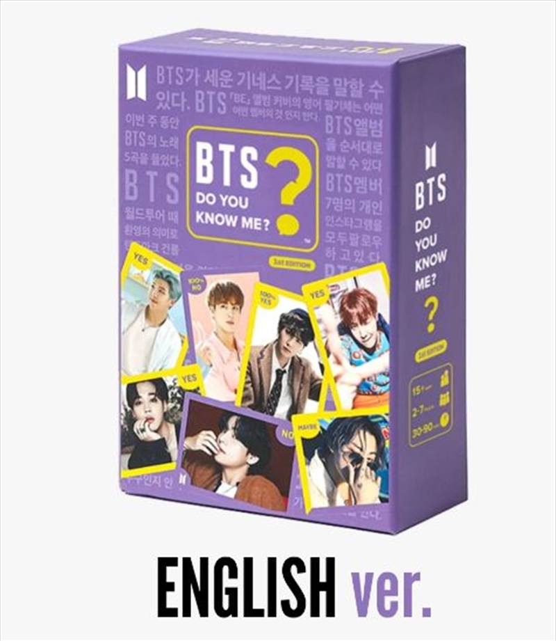 Do You Know Me - BTS Edition/Product Detail/Card Games