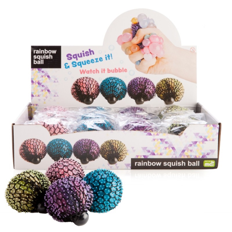Spiky Rainbow Mesh Squish Ball (SENT AT RANDOM)/Product Detail/Stress & Squishy