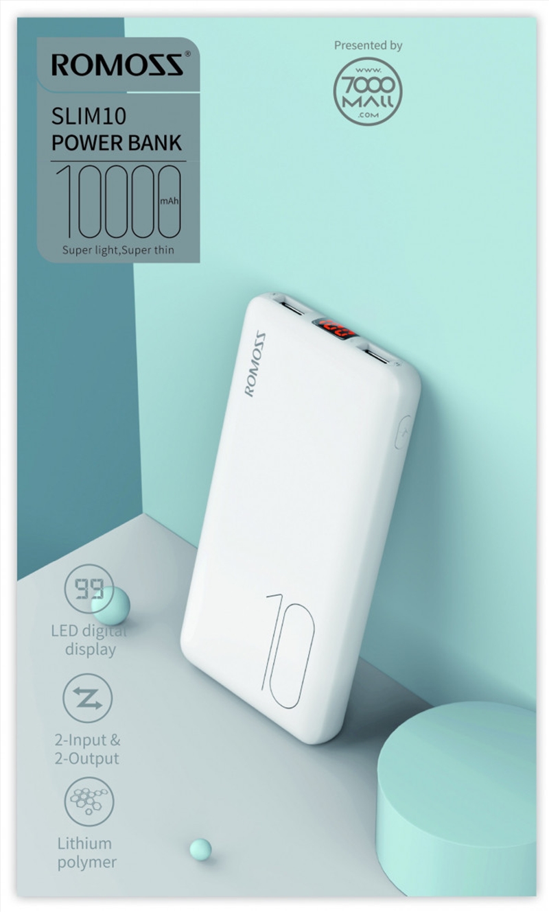 Romoss Power Bank Slim10 10,000 mAh/Product Detail/Power Adaptors