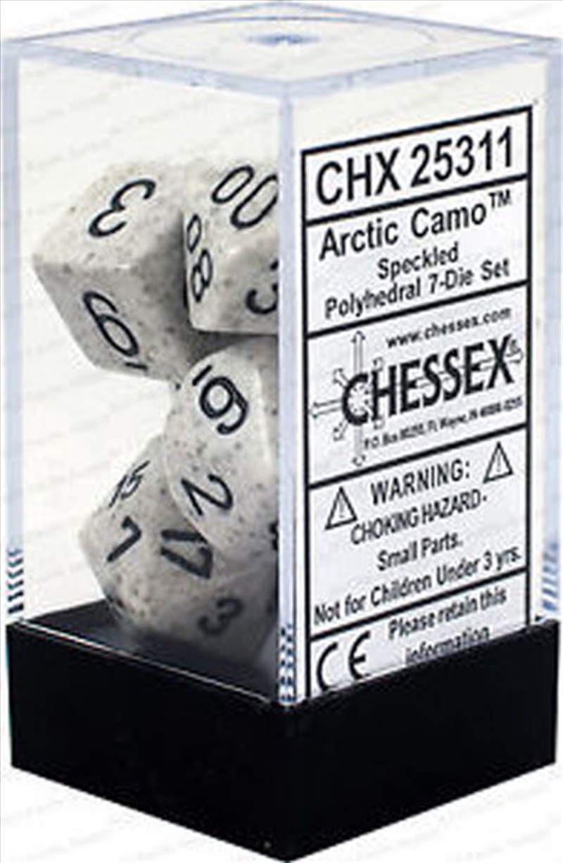 Chessex Polyhedral 7-Die Set Speckled Arctic Camo/Product Detail/Games Accessories