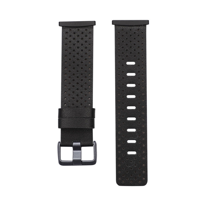 Fitbit Versa 3 & Sense Leather Replacement Band - Black - Small/Product Detail/Watches