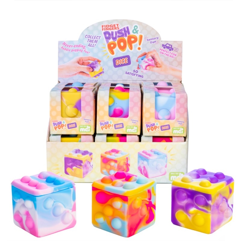 Push And Pop Dice (SENT AT RANDOM)/Product Detail/Fidget & Sensory