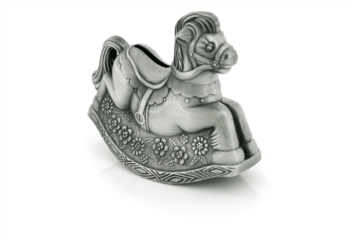 Buy Pewter Rocking Horse Money Box Online Sanity