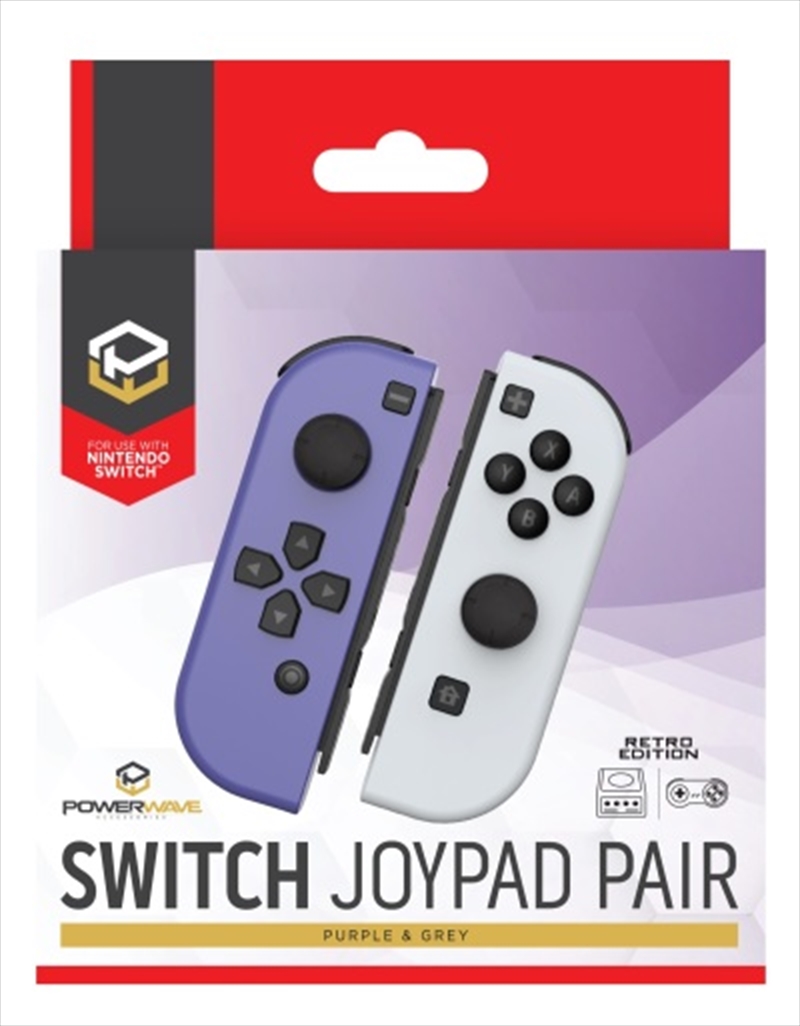 Powerwave Switch Joypad Retro Purple & Grey | Nintendo Switch