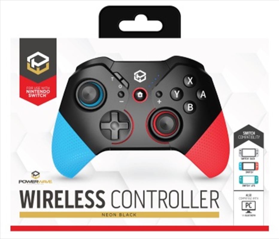 Powerwave Switch Wireless Controller Black Neon | Nintendo Switch