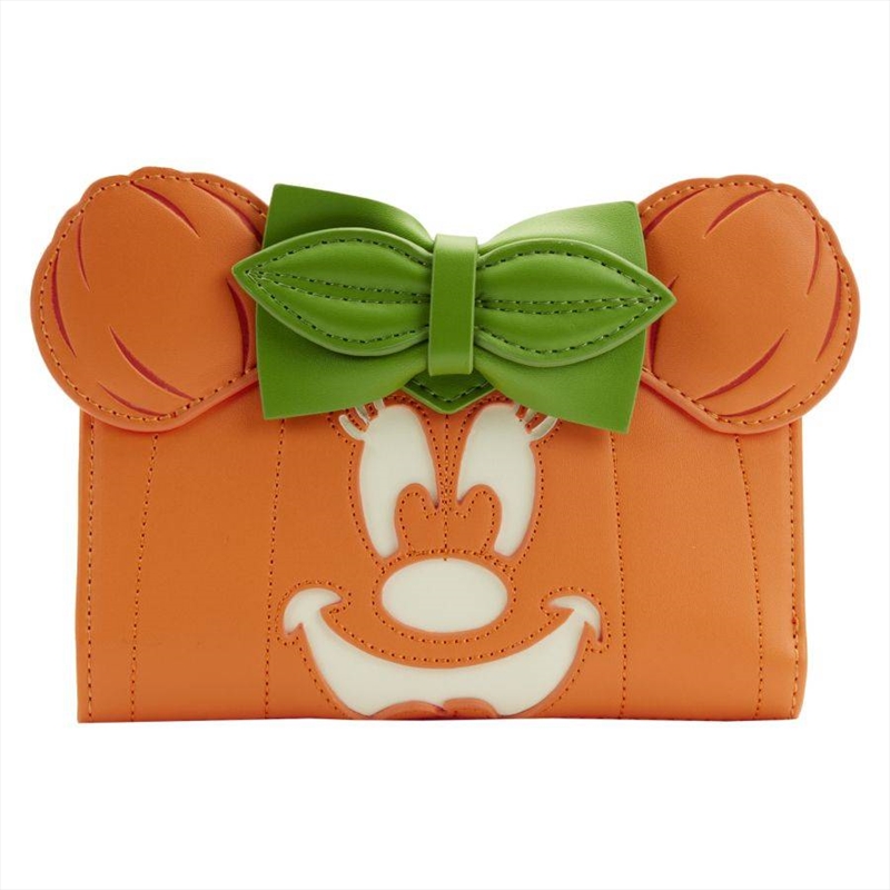 Loungefly Disney - Minnie Mouse Pumpkin Glow Face Flap Purse/Product Detail/Wallets
