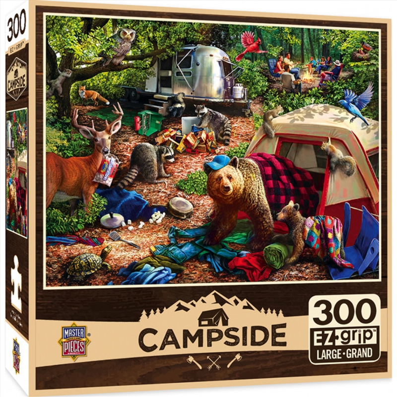 Masterpieces Puzzle Campside Campsite Trouble EZ Grip Puzzle 300 pieces/Product Detail/Jigsaw Puzzles