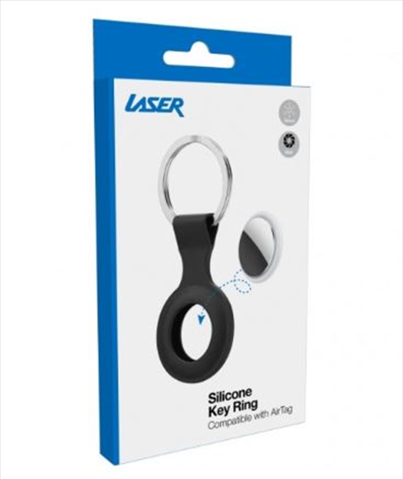 Laser Silicone Keyring - Black Compatible With Airtag/Product Detail/Keyrings