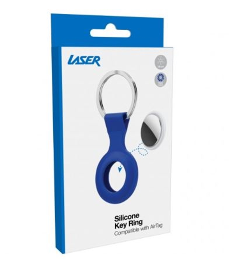 Laser Silicone Key Ring for Apple AirTag - Navy/Product Detail/Keyrings