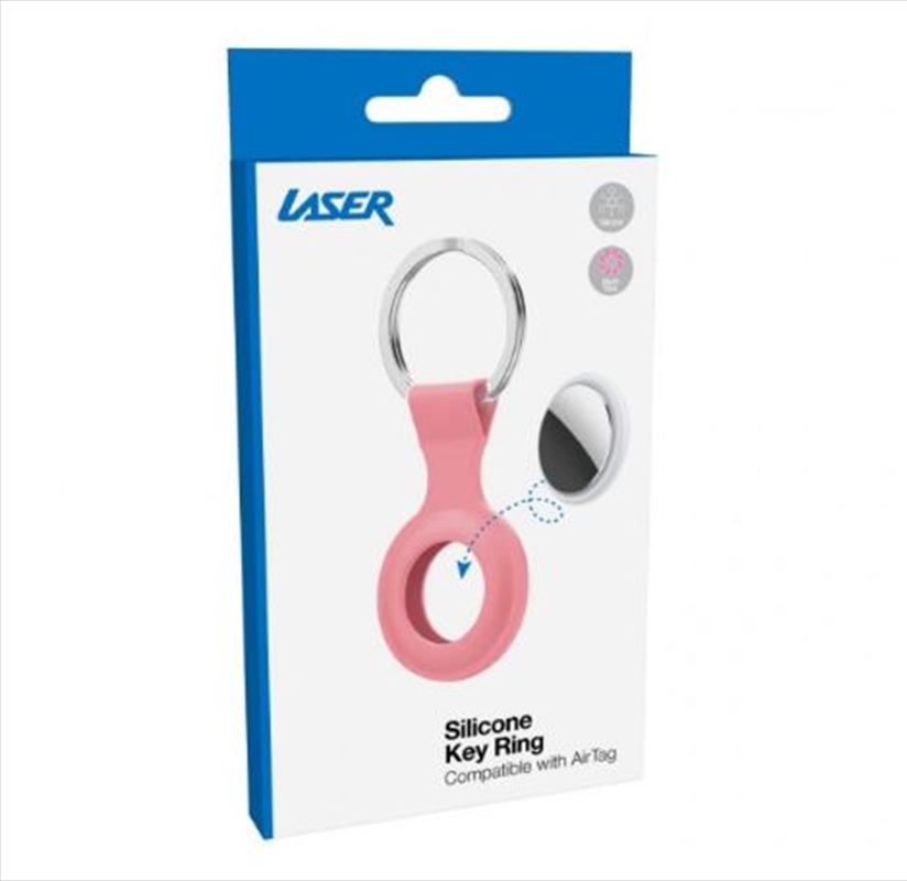 Laser Silicone Key Ring for Apple AirTag - Pink/Product Detail/Keyrings