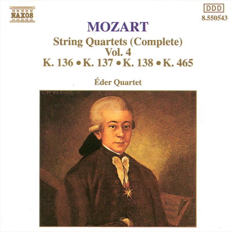String Quartets 136, 138, 465/Product Detail/Classical