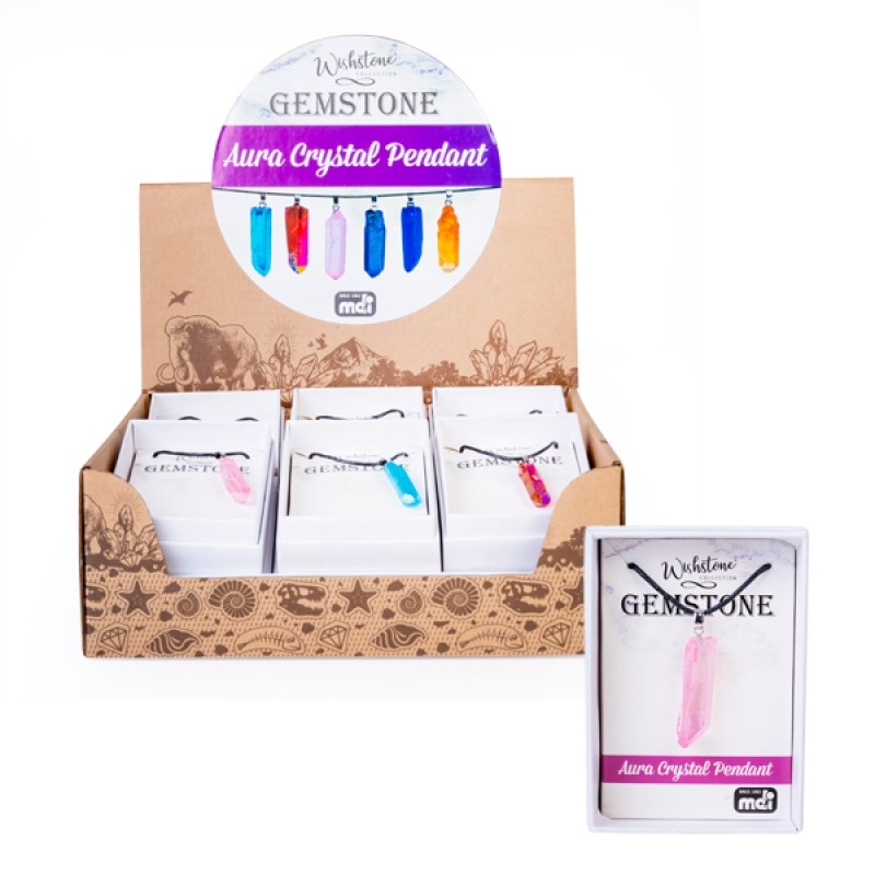 Gemstone Aura Crystal Point Pendant (SENT AT RANDOM)/Product Detail/Gems