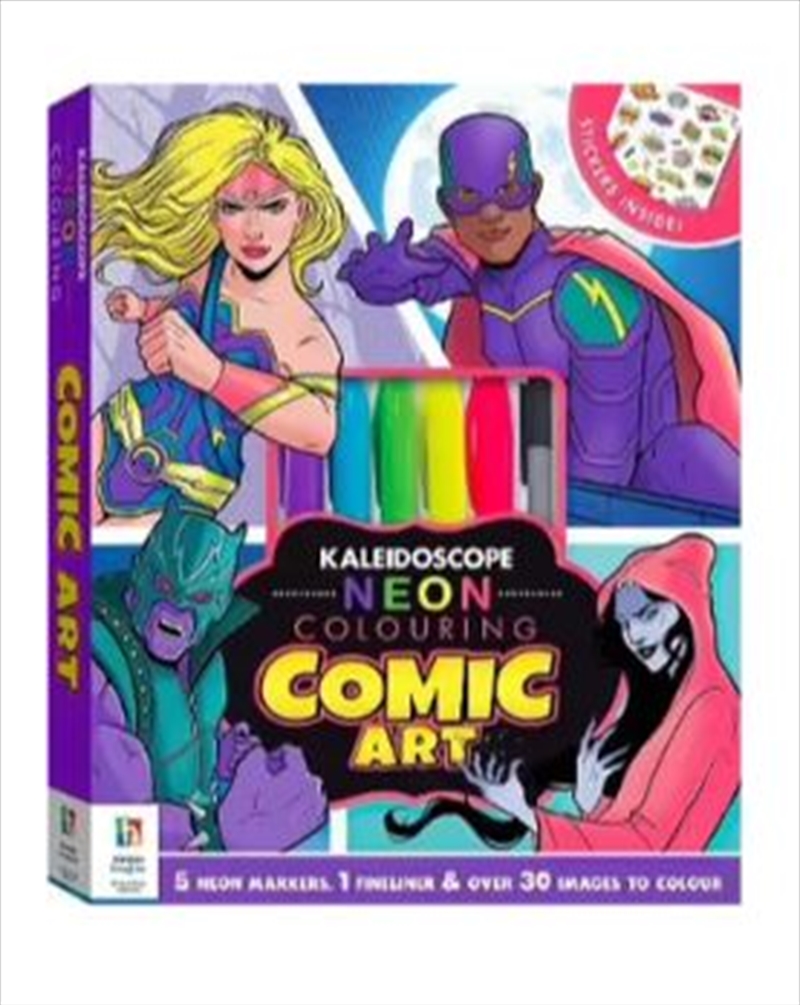 Comic Neon Kaleidoscope Colouring Kit - Comics/Product Detail/Kids Colouring