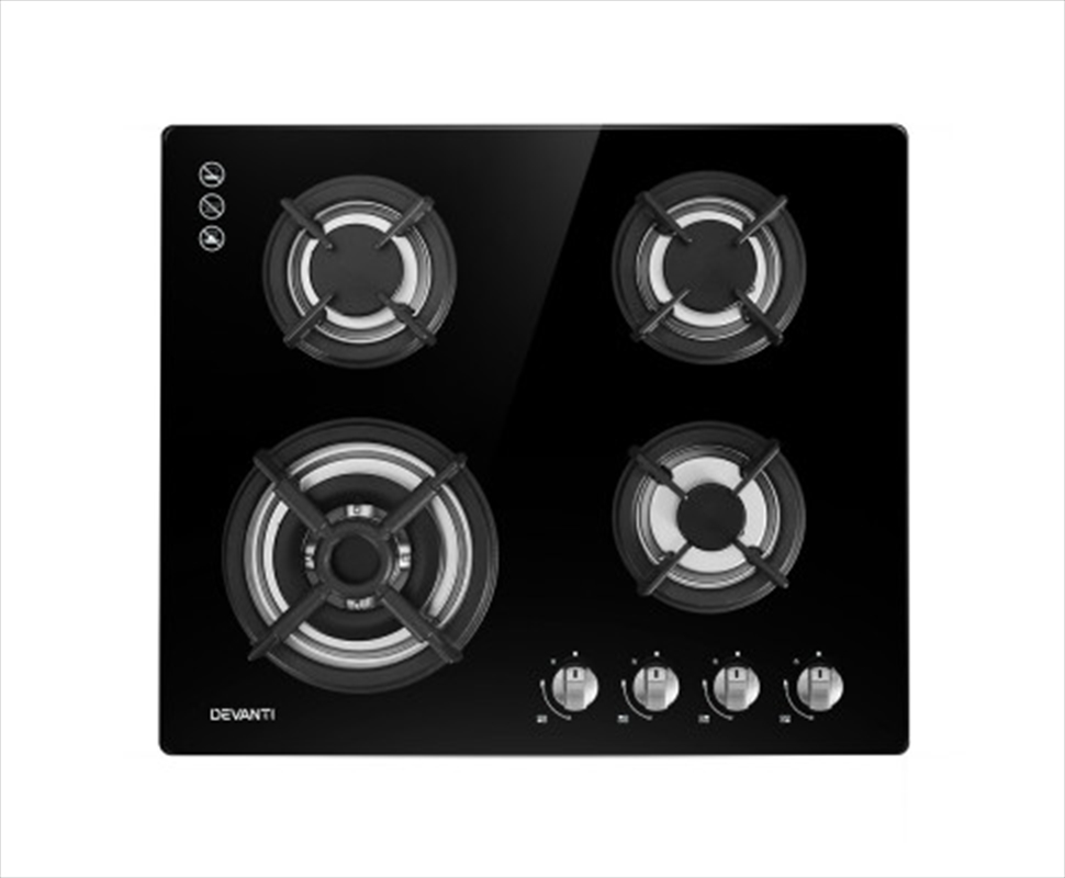 Buy Gas Cooktop 60cm 4 Burner Ceramic Glass Online Sanity
