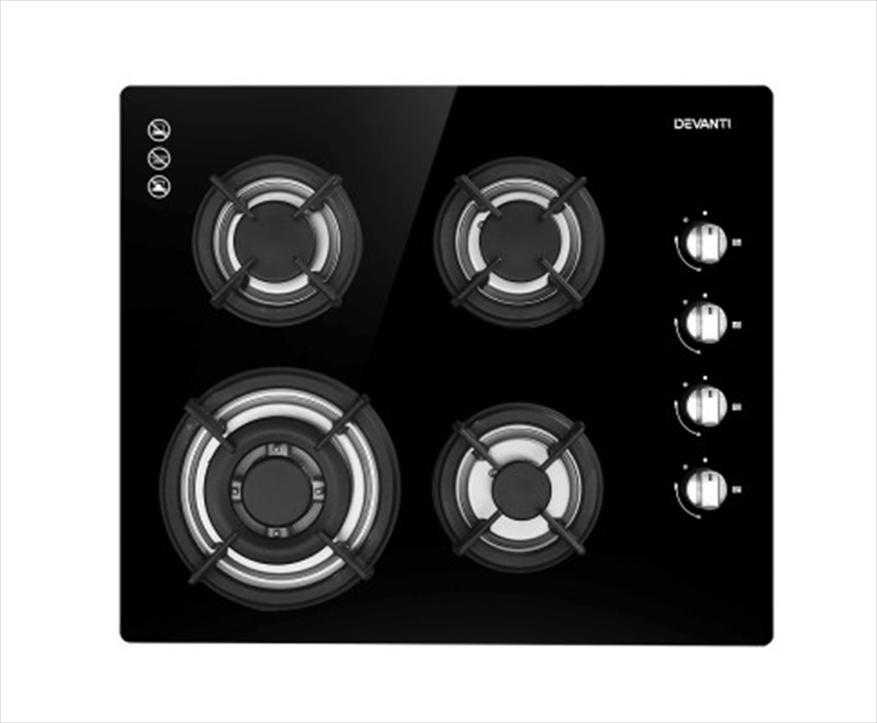 Buy Gas Cooktop 60cm 4 Burner Glass Online Sanity