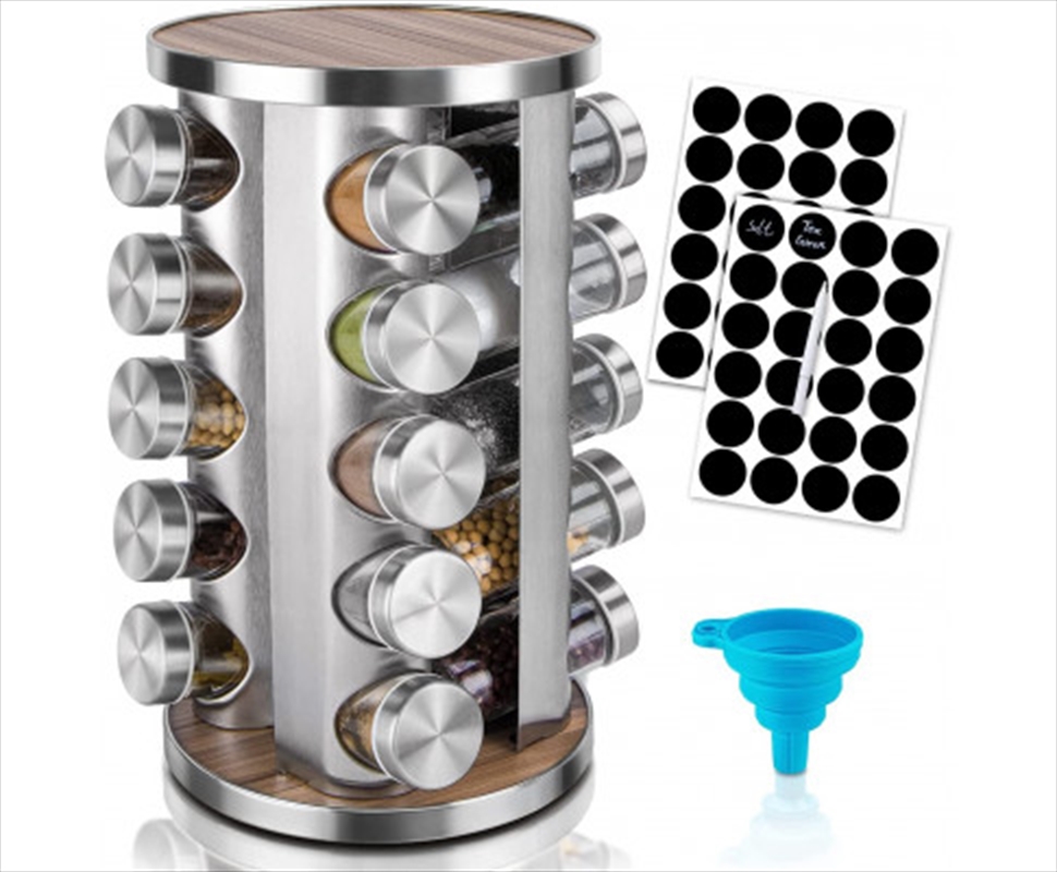 Buy Rotating Spice Rack With 20 Jars Online Sanity