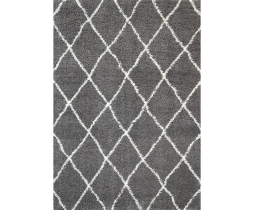 Buy Grey Cream Diamond Rug 240x330cm Online Sanity