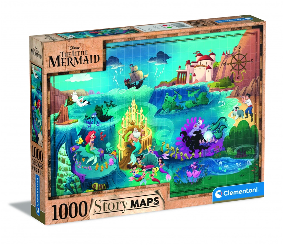 Clementoni Puzzle The Little Mermaid Story Maps 1000 pieces/Product Detail/Jigsaw Puzzles