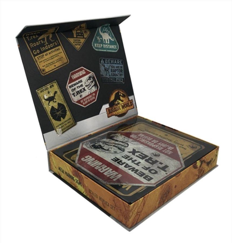 Jurassic World - Metal Warning Signs/Product Detail/Collectables