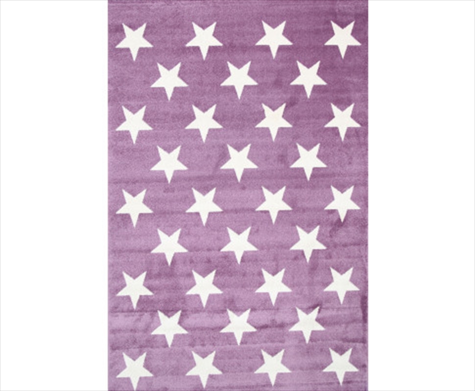 Buy Pink White Stars Kids Rug 120x170cm Online | Sanity