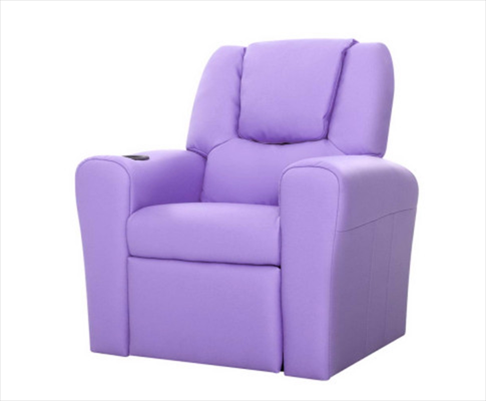Buy Recliner Chair Purple PU Leather Sofa Lounge Couch Children Armchair Online Sanity