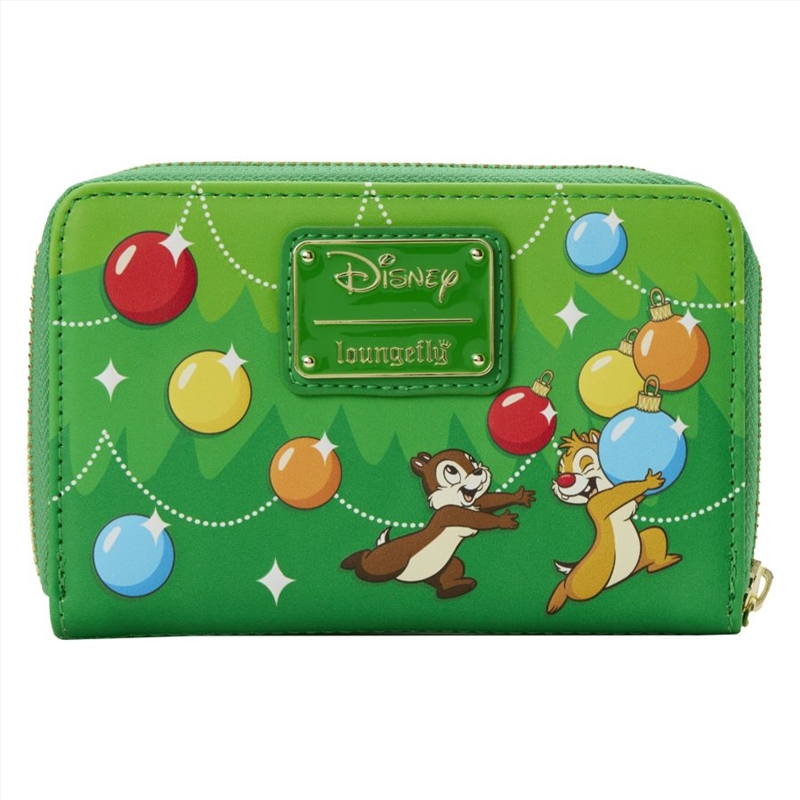 Loungefly Disney - Chip & Dale Christmas Ornaments Zip Around Purse/Product Detail/Wallets