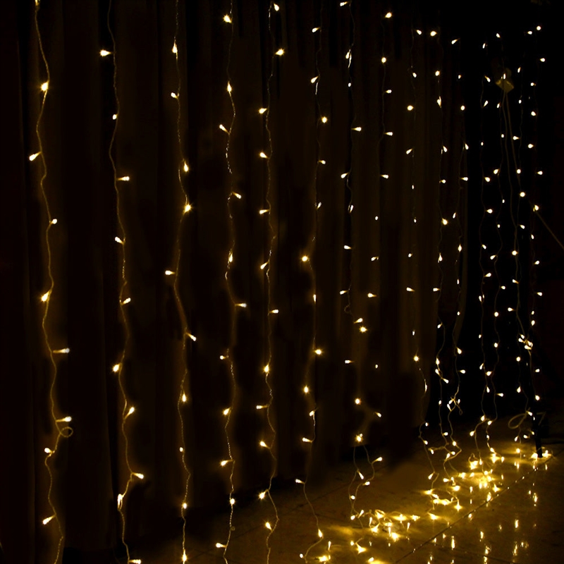 6x3m Christmas Curtain Lights 600LED - Warm White/Product Detail/Party