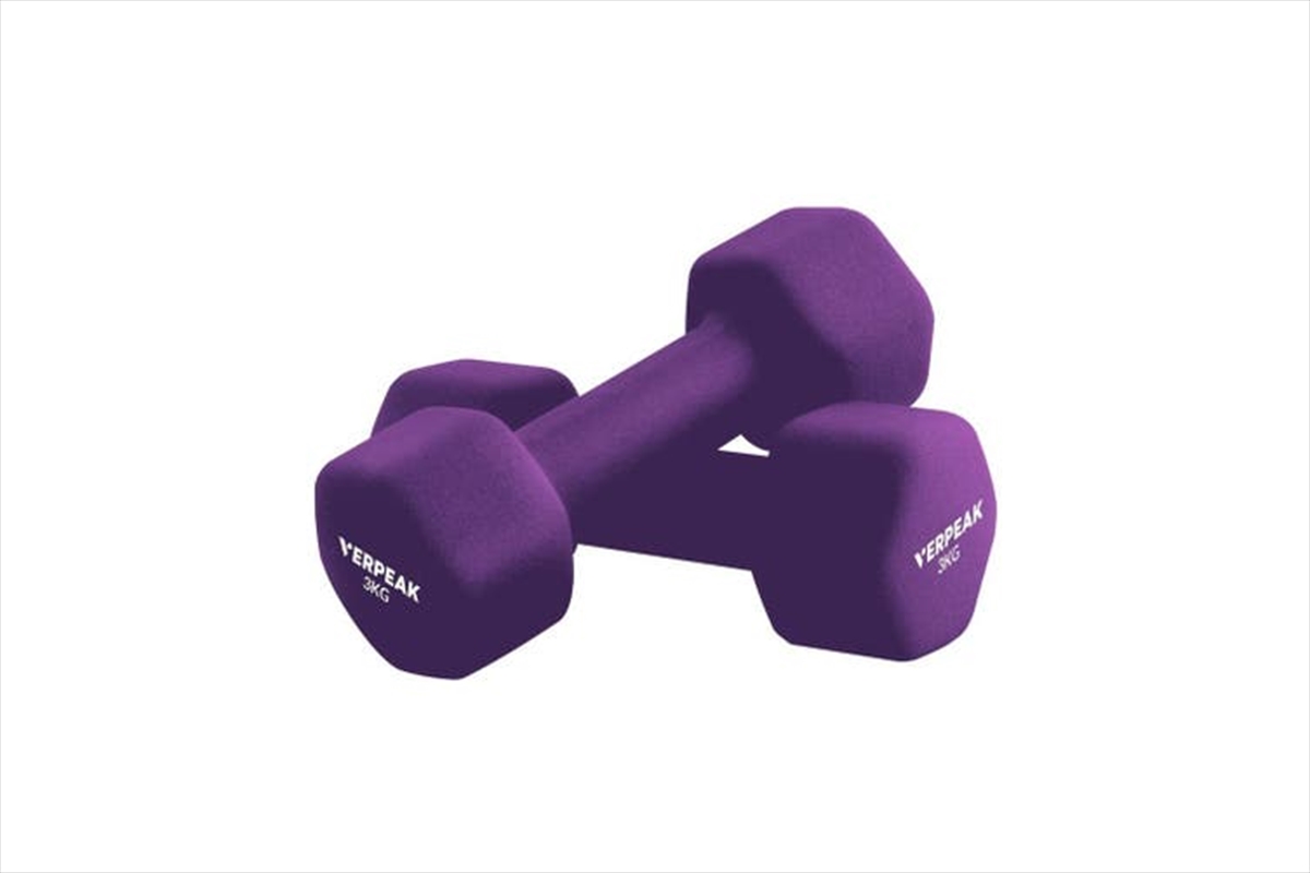 Neoprene Dumbbell Set 3kg X2 - Purple/Product Detail/Gym Accessories