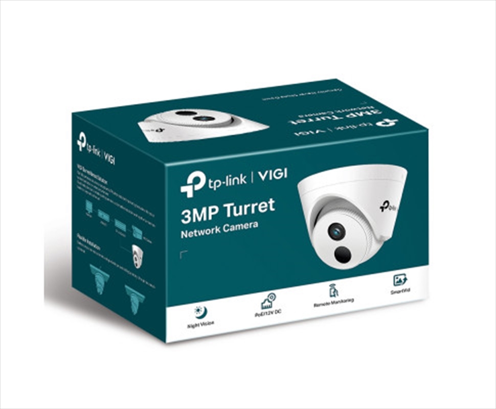 VIGI C400HP-2.8 3MP Turret Network Camera, 2.8mm Lens, Smart Detection, Smart IR, WDR, 3D NDR, Night/Product Detail/Electronics