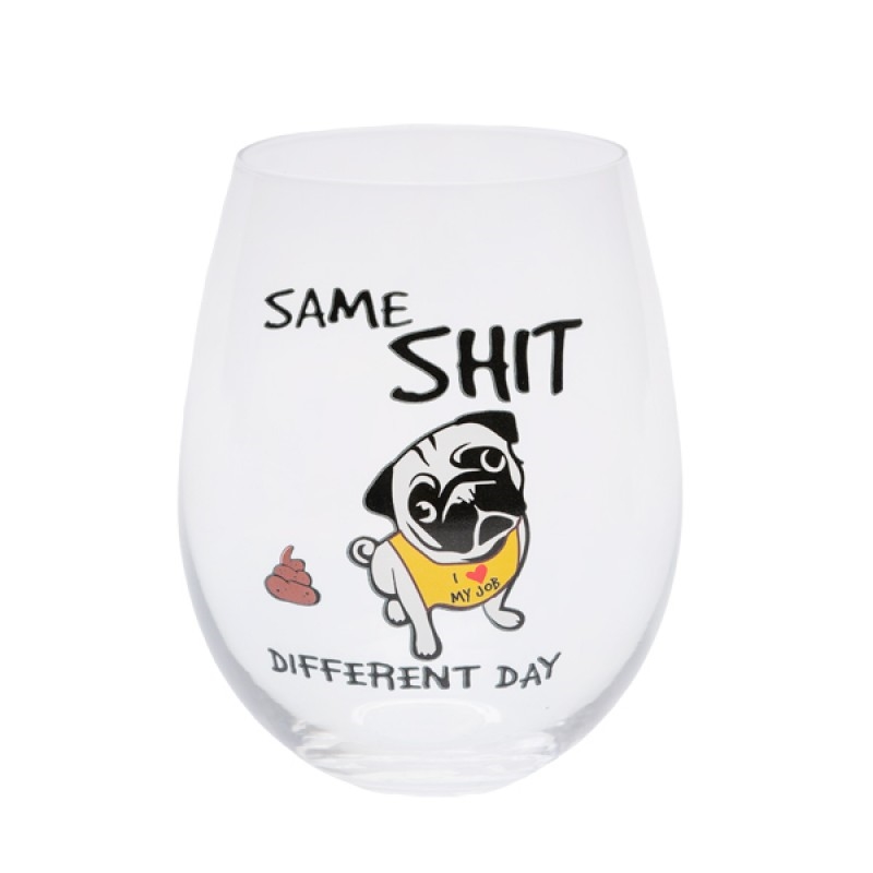 Pug Stemless Wine Glass/Product Detail/Wine