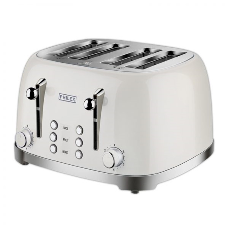 4 Slice Toaster Retro - White/Product Detail/Appliances