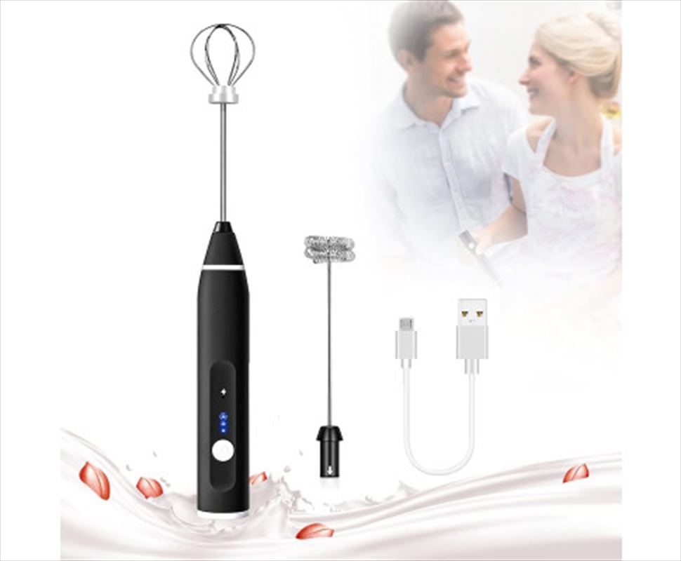 Rechargeable Electric Milk Frother Handheld (3 Speeds) - Black/Product Detail/Appliances